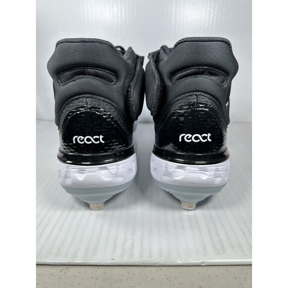 Size 14 Nike Alpha Huarache Elite 4 Mid Men's Black Baseball Cleat DJ6520-001 - Picture 5 of 8